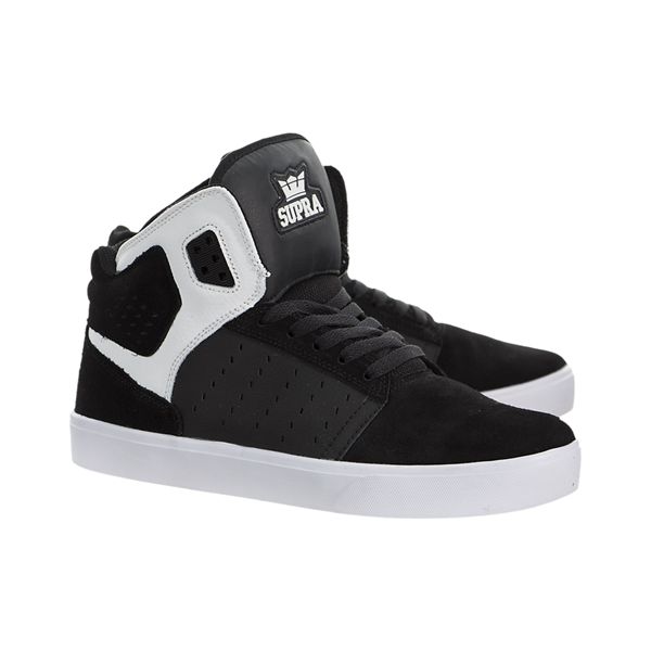Supra Atom Skate Shoes Mens - Black White | UK 39F8I06